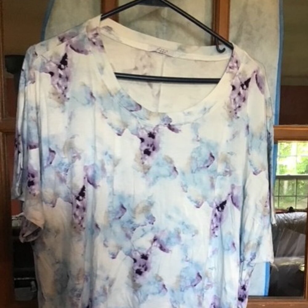 Abstract Print Top - 1X (18W-20W)